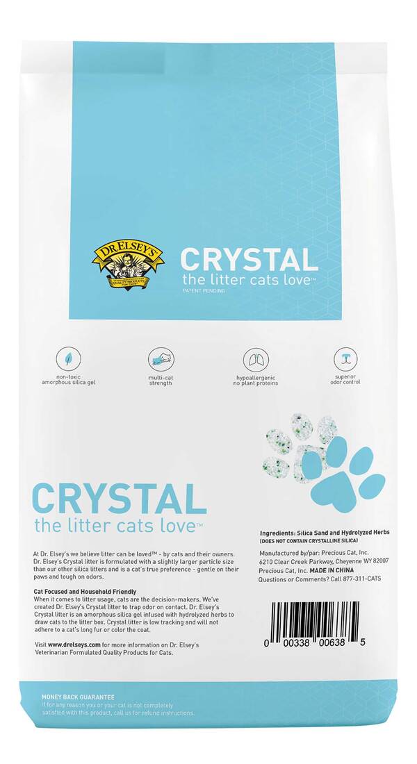 Dr Elsey's Crystal Silica Cat Litter, 8 Pound Bag