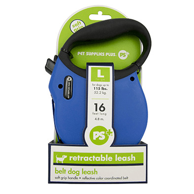 Play On Extra Long Retractable Dog Leash, 24 Foot Long, Blue, Large, For  Dogs Up To 115 Pounds | Pet Supplies Plus