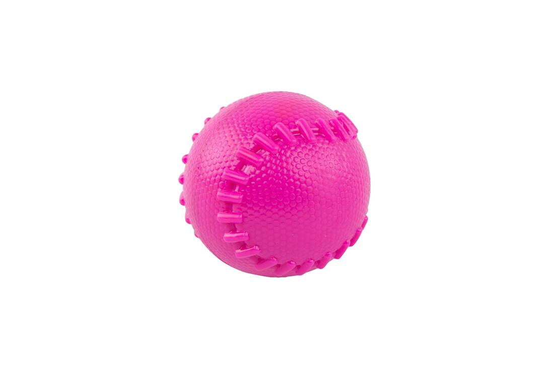 Play On Dog Toy, Rubber Baseball With Squeaker, 2.5 Inches