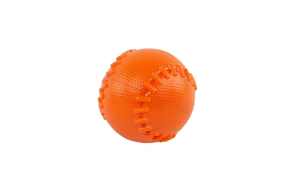 Play On Dog Toy, Rubber Baseball With Squeaker, 2.5 Inches