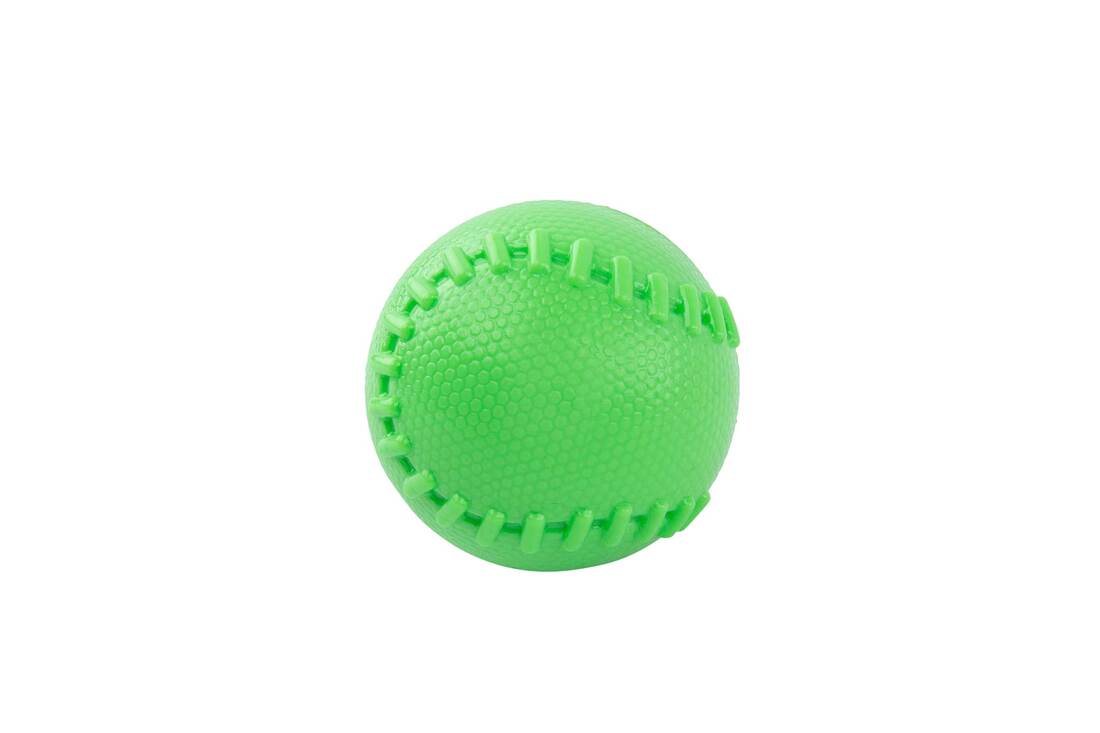 Play On Dog Toy, Rubber Baseball With Squeaker, 2.5 Inches