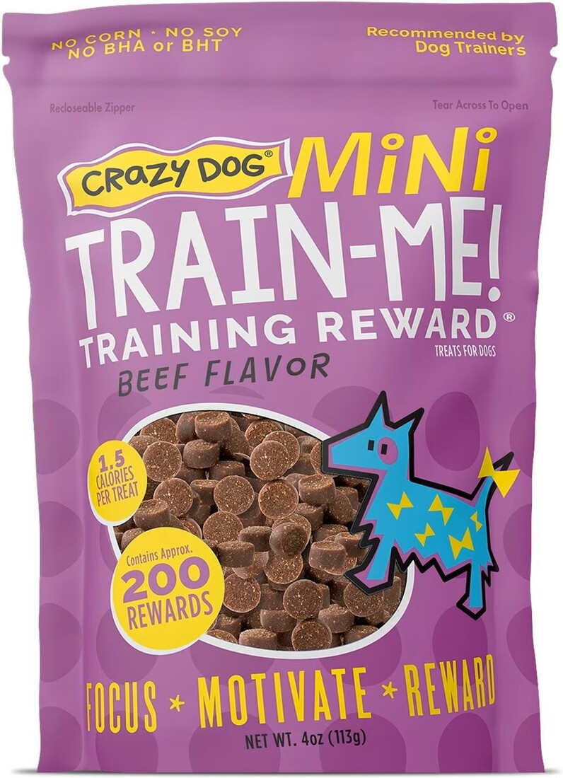 Crazy Dog Train-Me! Mini Beef Dog Treats