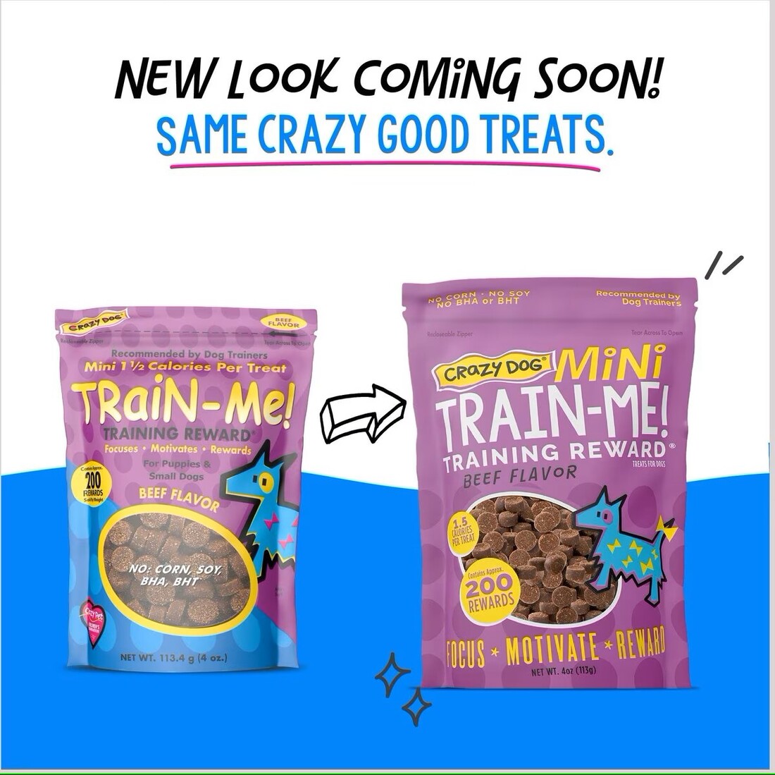 Crazy Dog Train-Me! Mini Beef Dog Treats