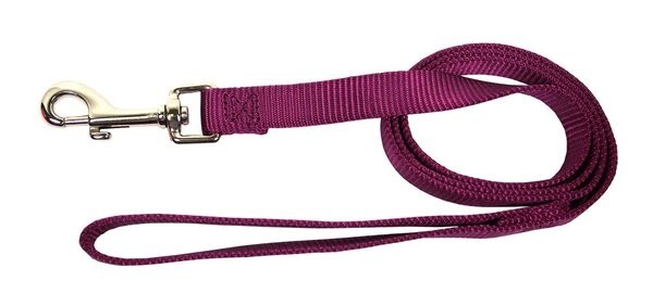 Hamilton Single Thick Deluxe Nylon Lead Wine, 5/8"