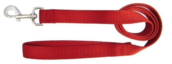 Hamilton Single Thick Deluxe Nylon Lead Red, 1"