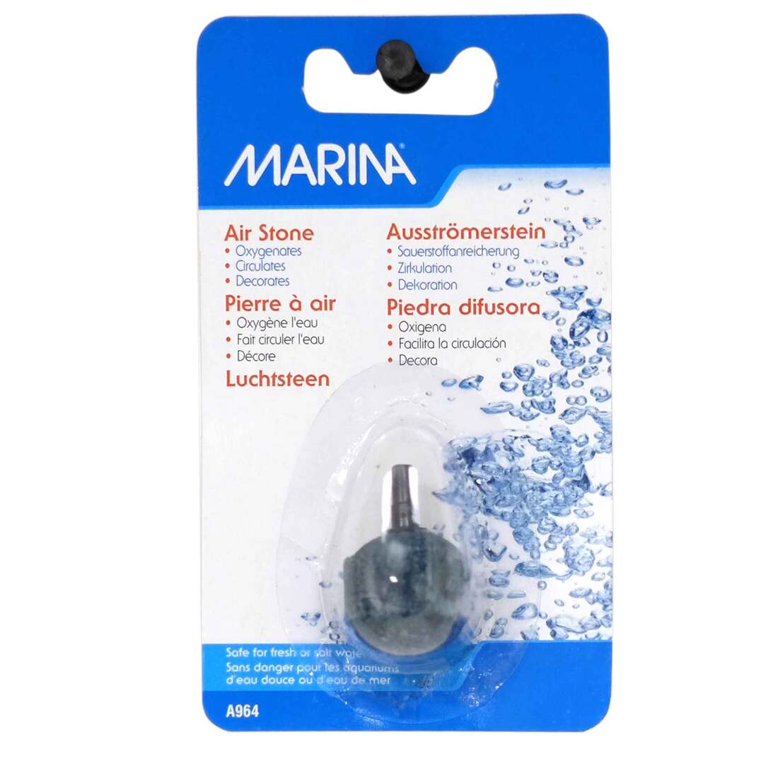 Marina Air Stone - Spherical - Blue - 7/8 Inch