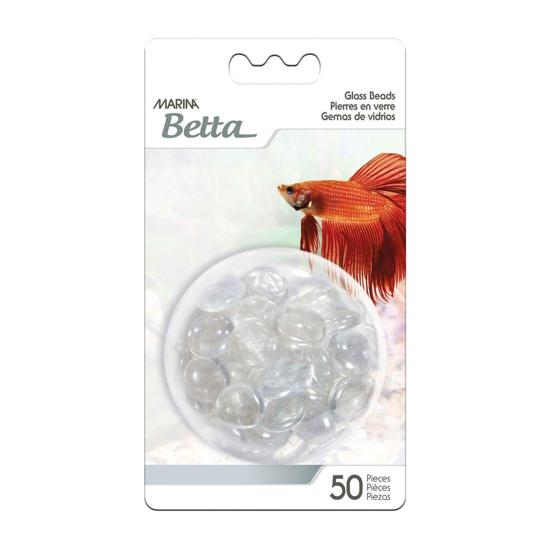 Marina Cool Clear Decorative Marbles, 50 pieces