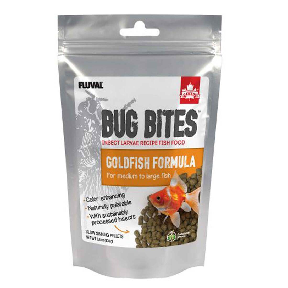 Fluval Bug Bites Goldfish Pellets, 3.53 Ounce