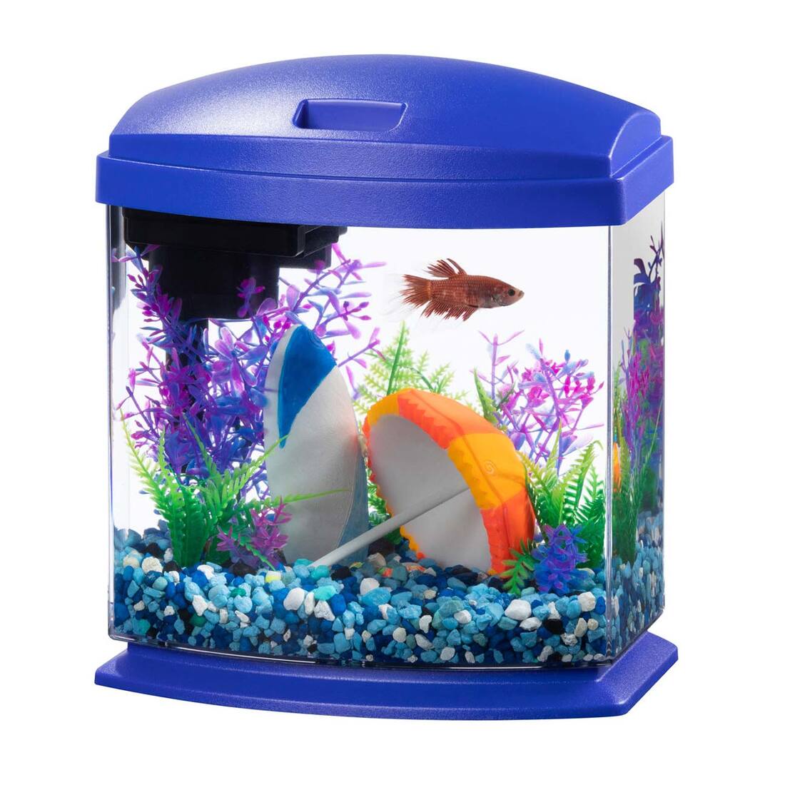 Aqueon LED MiniBow™ Kit with SmartClean™ Technology, Blue, 1 Gallon