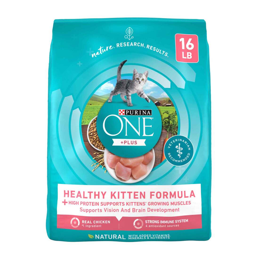 Purina One Cat Food Healthy Kitten Formula 16lb