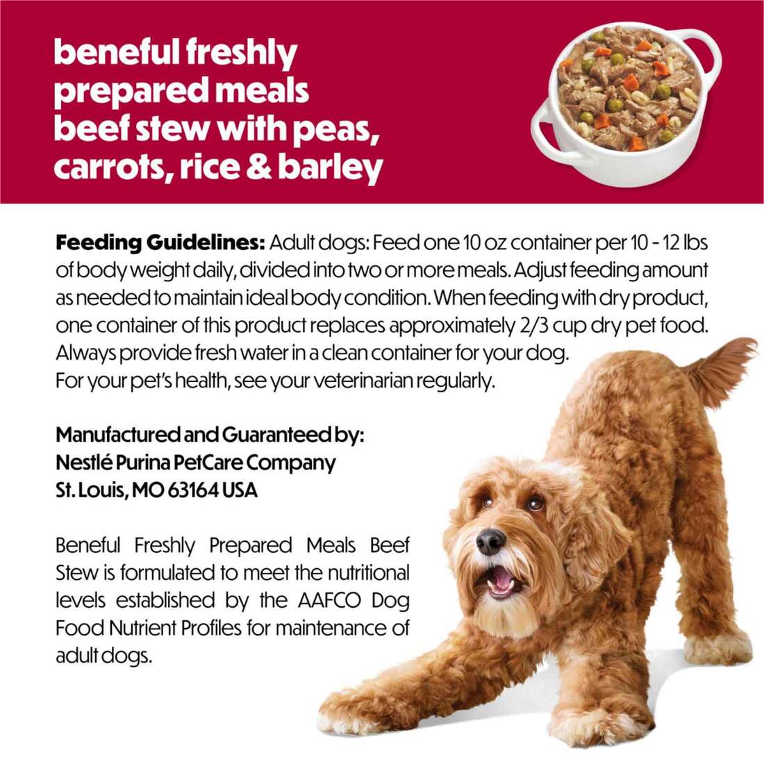 Purina Beneful Wet Dog Food Freshly Prepared Meals Beef Stew with