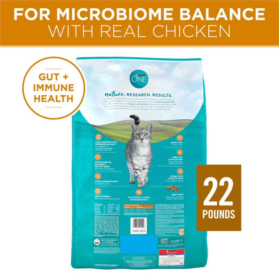 Purina ONE Natural Dry Cat Food, Tender Selects Blend With Real Chicken - 22  Pound Bag | Pet Supplies Plus