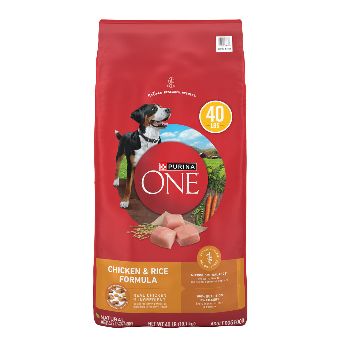 Purina ONE Chicken and Rice Formula Dry Dog Food - 40 Pound Bag