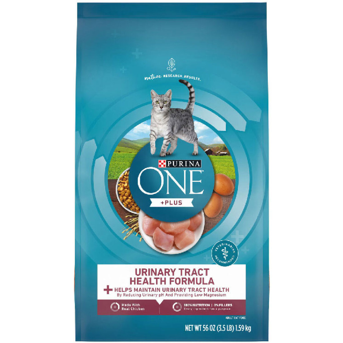 Purina ONE High Protein Dry Cat Food, +Plus Urinary Tract Health Formula - 3.5 Pound Bag