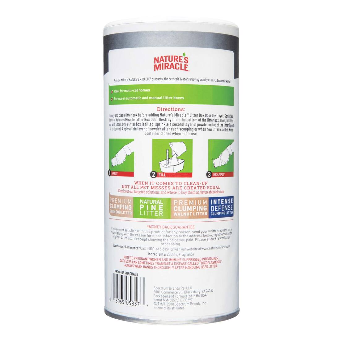 Nature's Miracle Litter Pan Deodorizing Powder