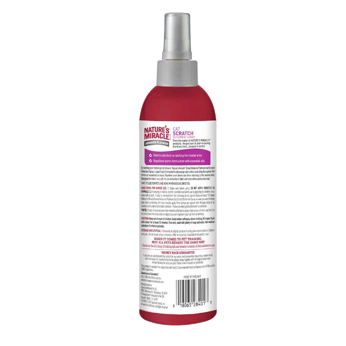 Nature’s Miracle Advanced Platinum Cat Scratch Deterrent Spray, 8 Ounces