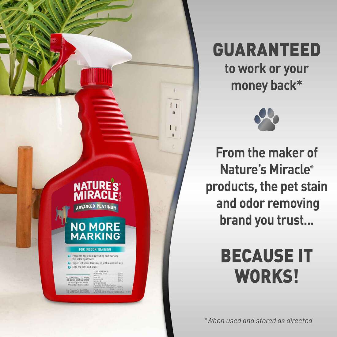 Nature’s Miracle Dog Advanced Platinum No More Marking, 24 Ounces
