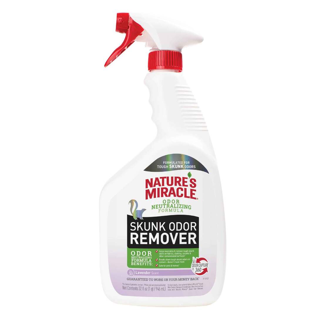 Nature’s Miracle Dog Skunk Odor Remover With Lavender Scent, 32 Ounces