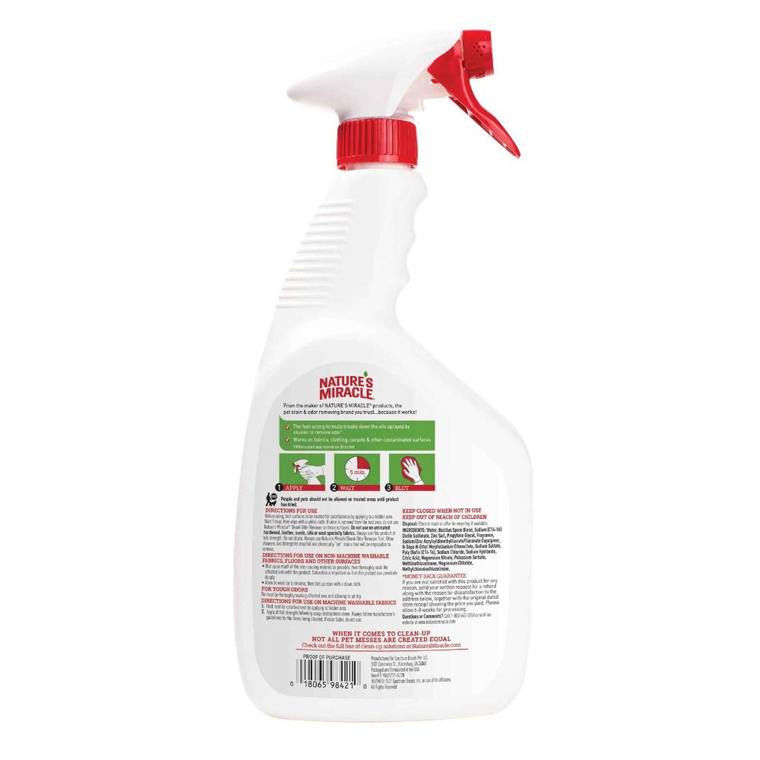 Nature’s Miracle Dog Skunk Odor Remover With Lavender Scent, 32 Ounces