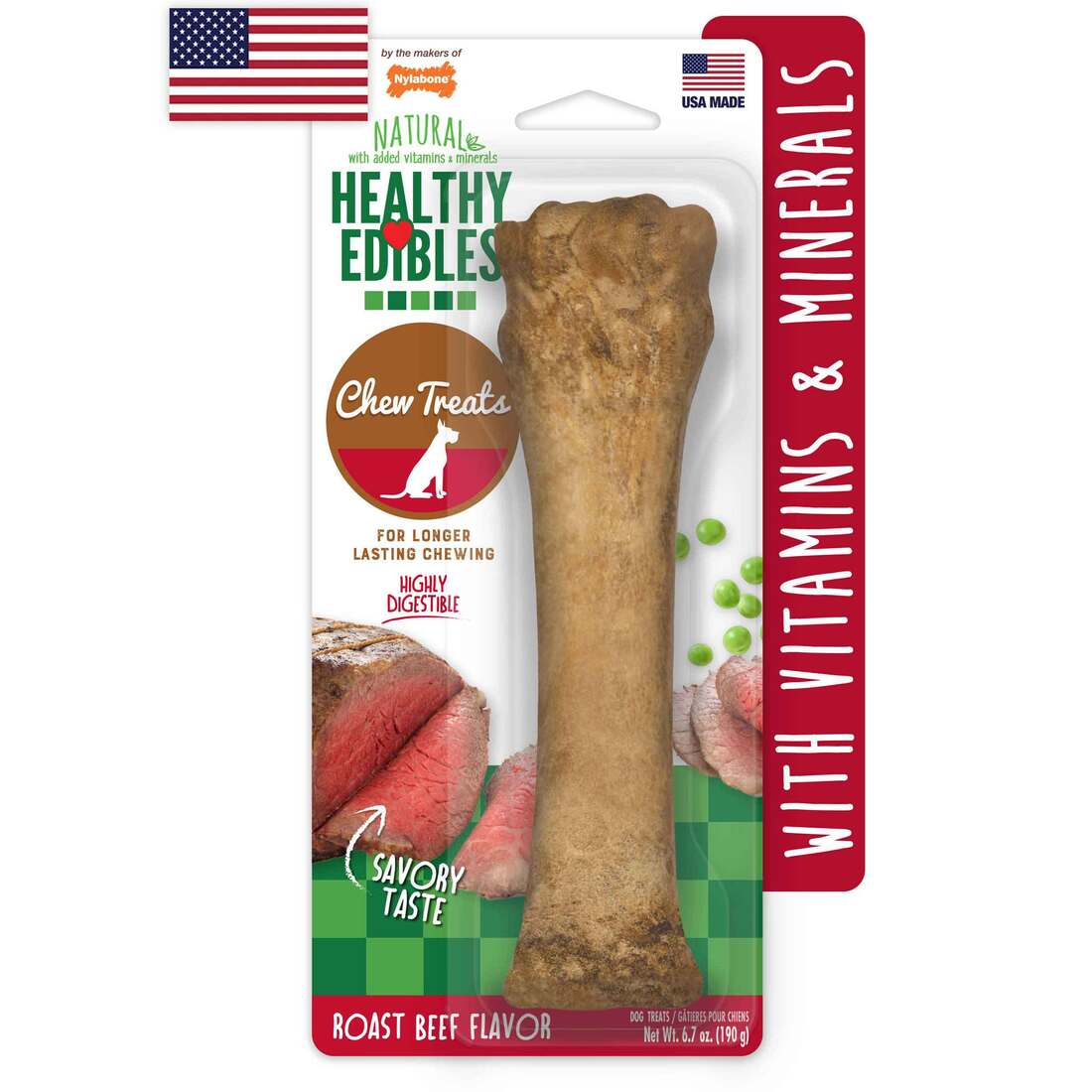 Nylabone Healthy Edibles Roast Beef Bone Souper