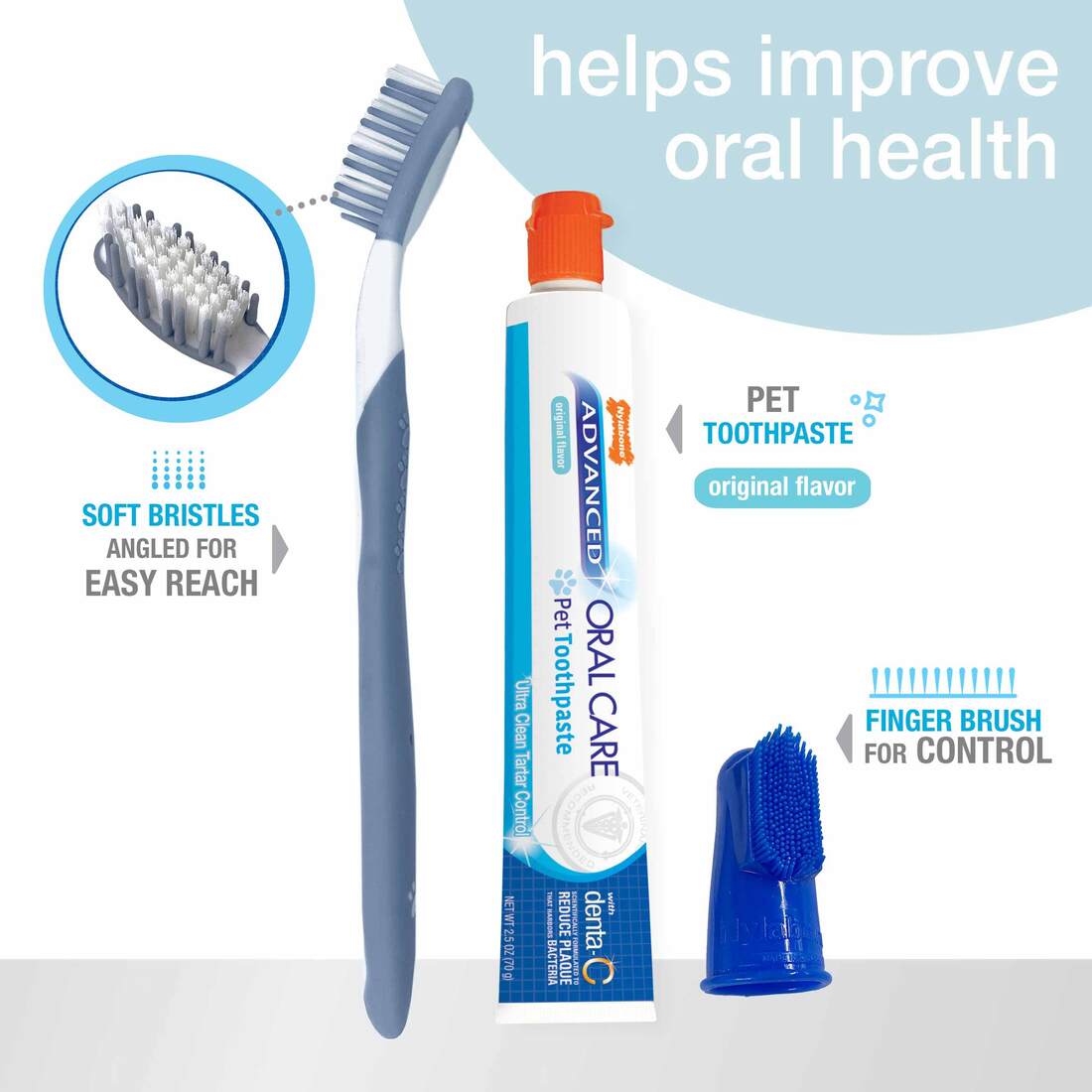 Nylabone Advanced Oral Care Dog Dental Kit, Adult Dog, Original, 3 Count
