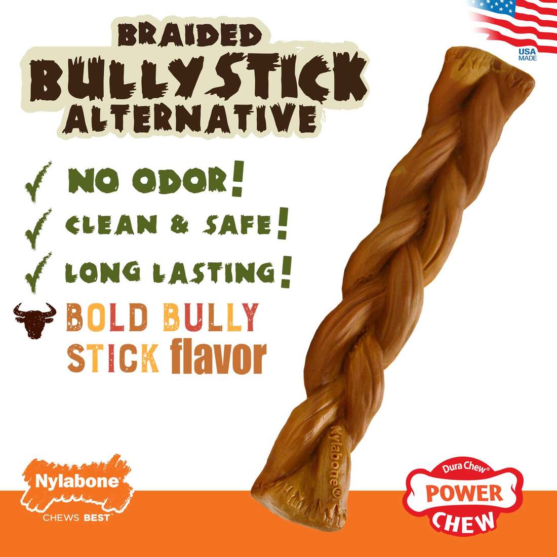 Nylabone Power Chew Alternative Braided Bully Stick