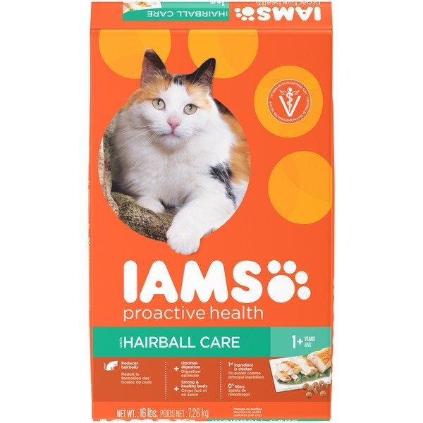 IAMS Proactive Health Hairball Care Cat Food, 16 Pounds