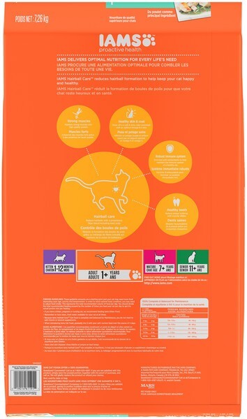 IAMS Proactive Health Hairball Care Cat Food, 16 Pounds