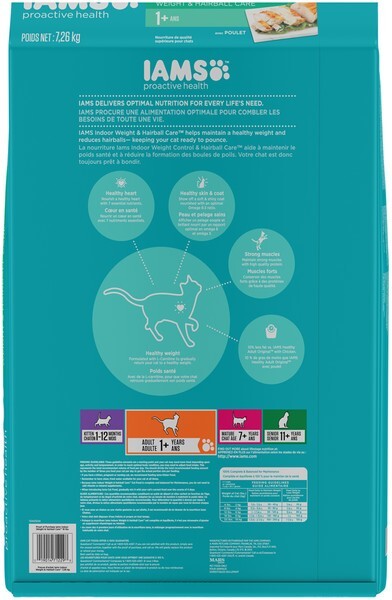 IAMS Proactive Health Indoor Weight Hairball Care Cat Food with