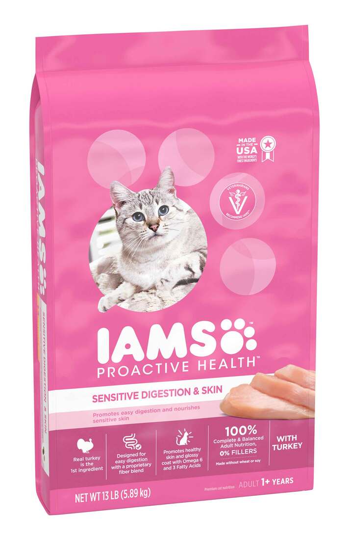 Iams Proactive Health Cat Food Sensitive Digestion and Skin, 13 Pounds