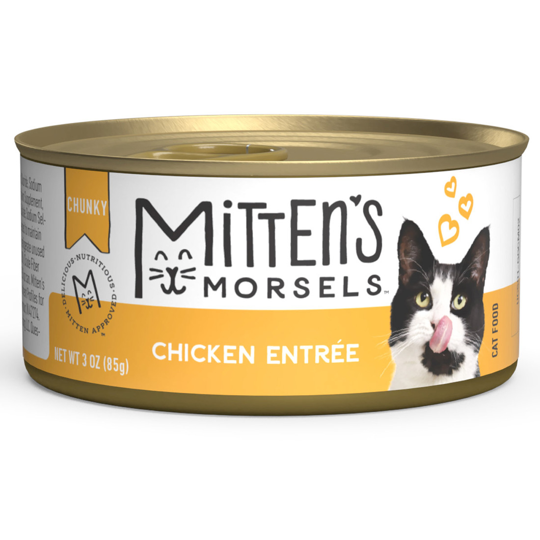 Mitten's Morsels Wet Cat Food, Chunky Chicken Entrée, 3 Ounces | Pet ...