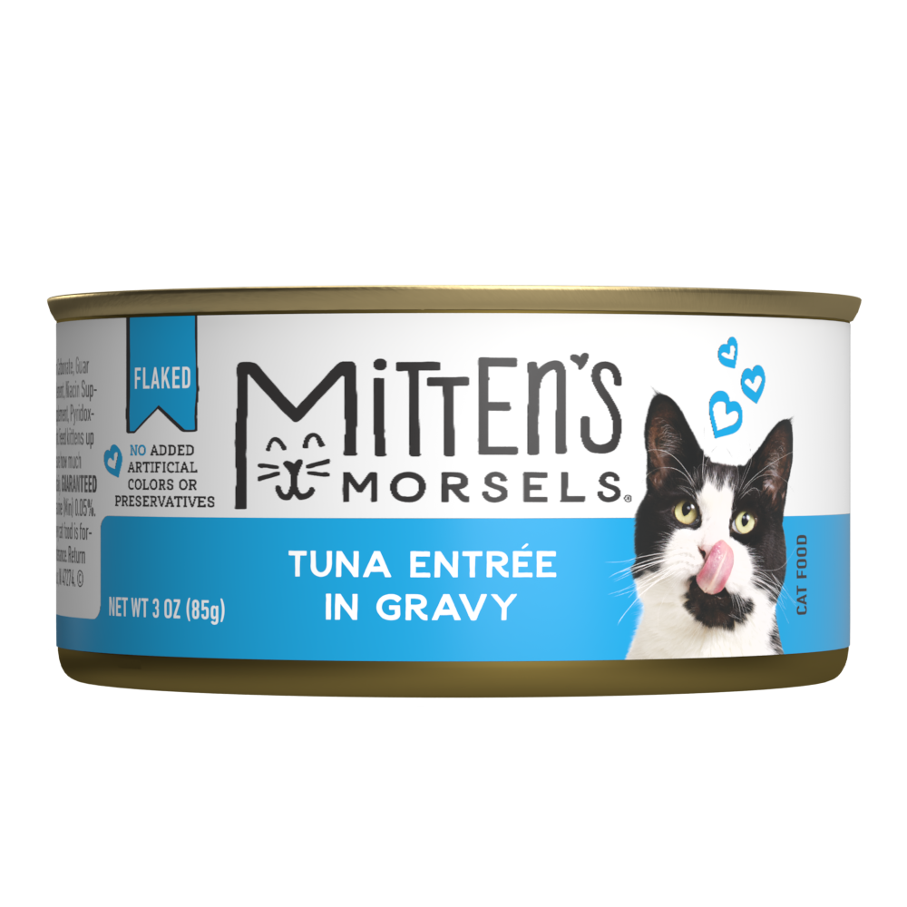 Mitten's Morsels Wet Cat Food, Flaked Tuna Entrée, 3 Ounces