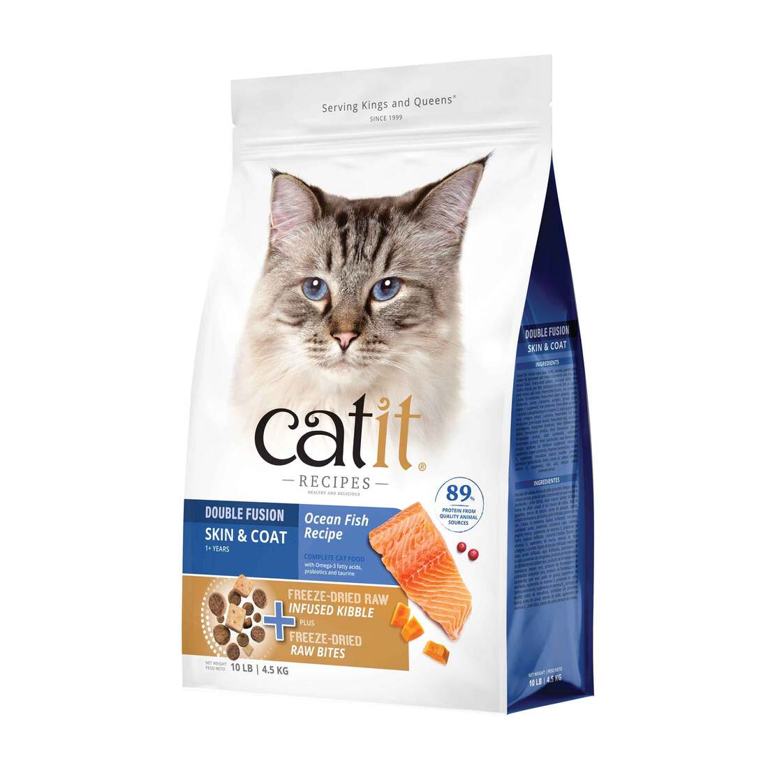 Catit Recipes Skin & Coat Dry Cat Food, Ocean Fish, 10 Pounds