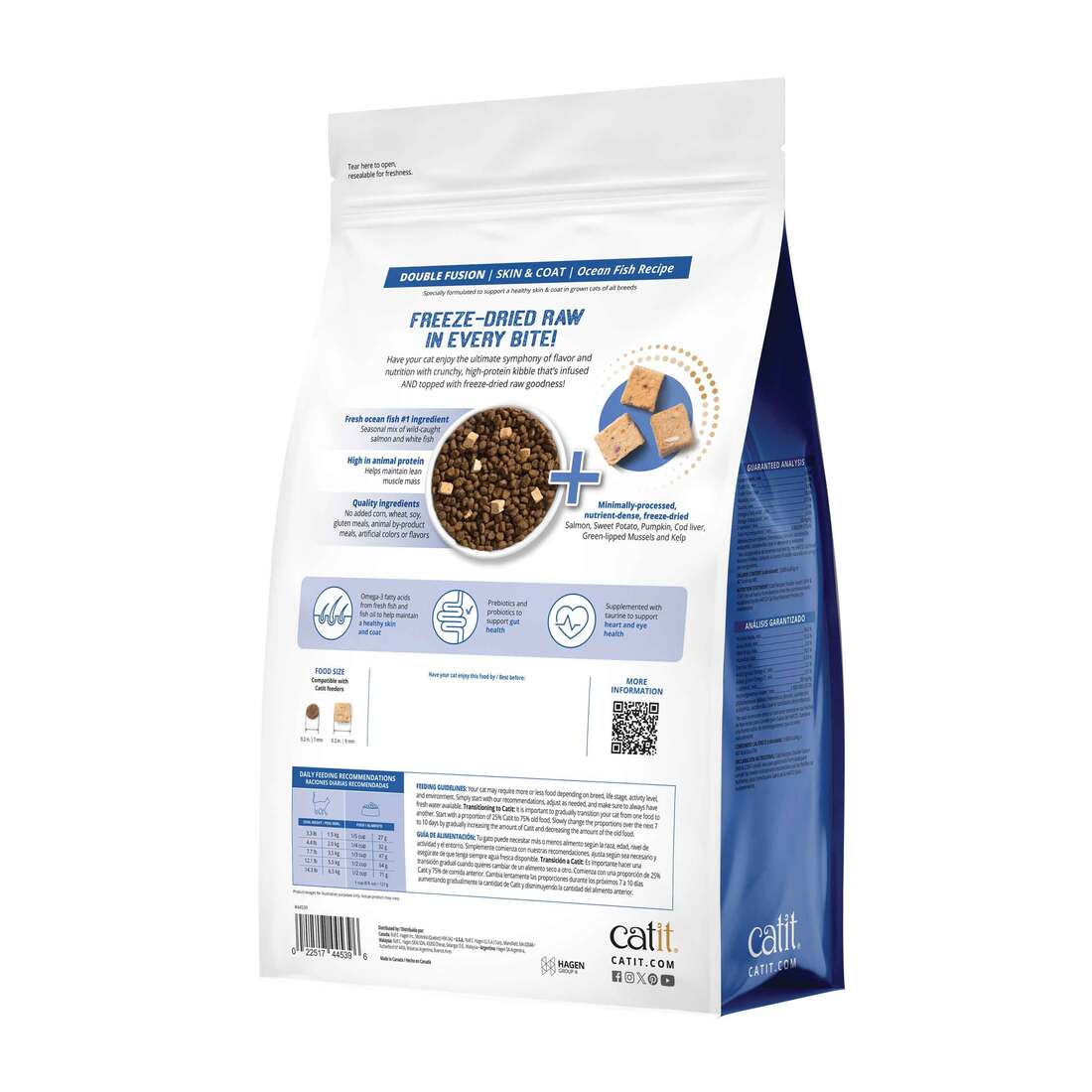 Catit Recipes Skin & Coat Dry Cat Food, Ocean Fish, 10 Pounds