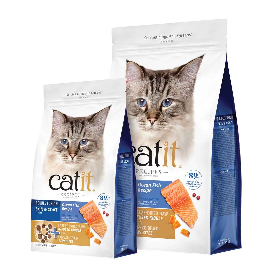 Catit Recipes Skin & Coat Dry Cat Food, Ocean Fish, 10 Pounds