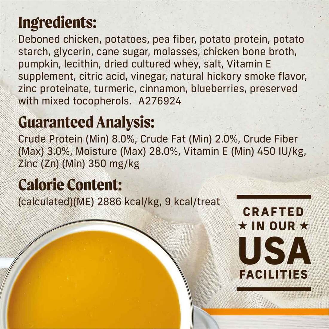 Merrick Healthy Bites Grain Free Soft Dog Treats, Chicken And Bone Broth Recipe - 6 Ounce Pouch
