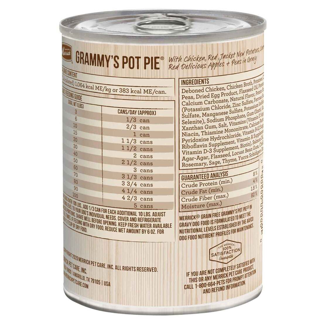 Merrick Grain Free Wet Dog Food, Grammy's Pot Pie - 12.7 Ounce Can