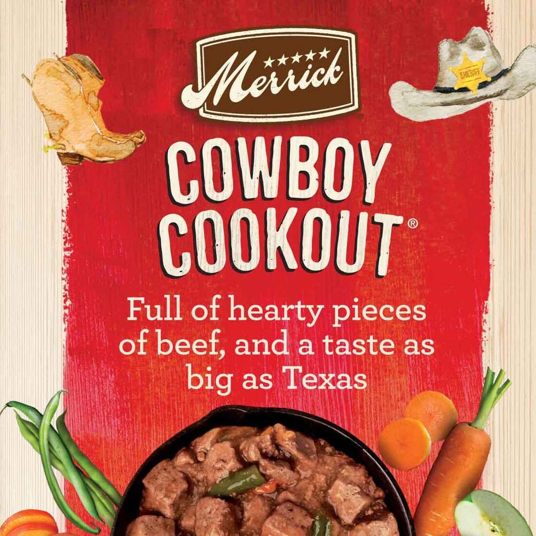 Merrick Grain Free Wet Dog Food, Premium And Wholesome Gluten Free Canned Adult Dog Food, Cowboy Coo
