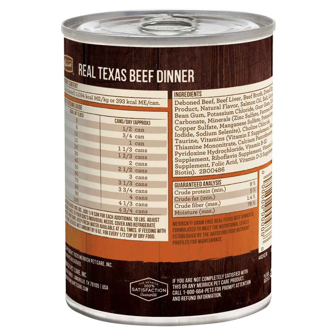 Merrick Grain Free Premium And Natural Canned Dog Food, Soft And ...