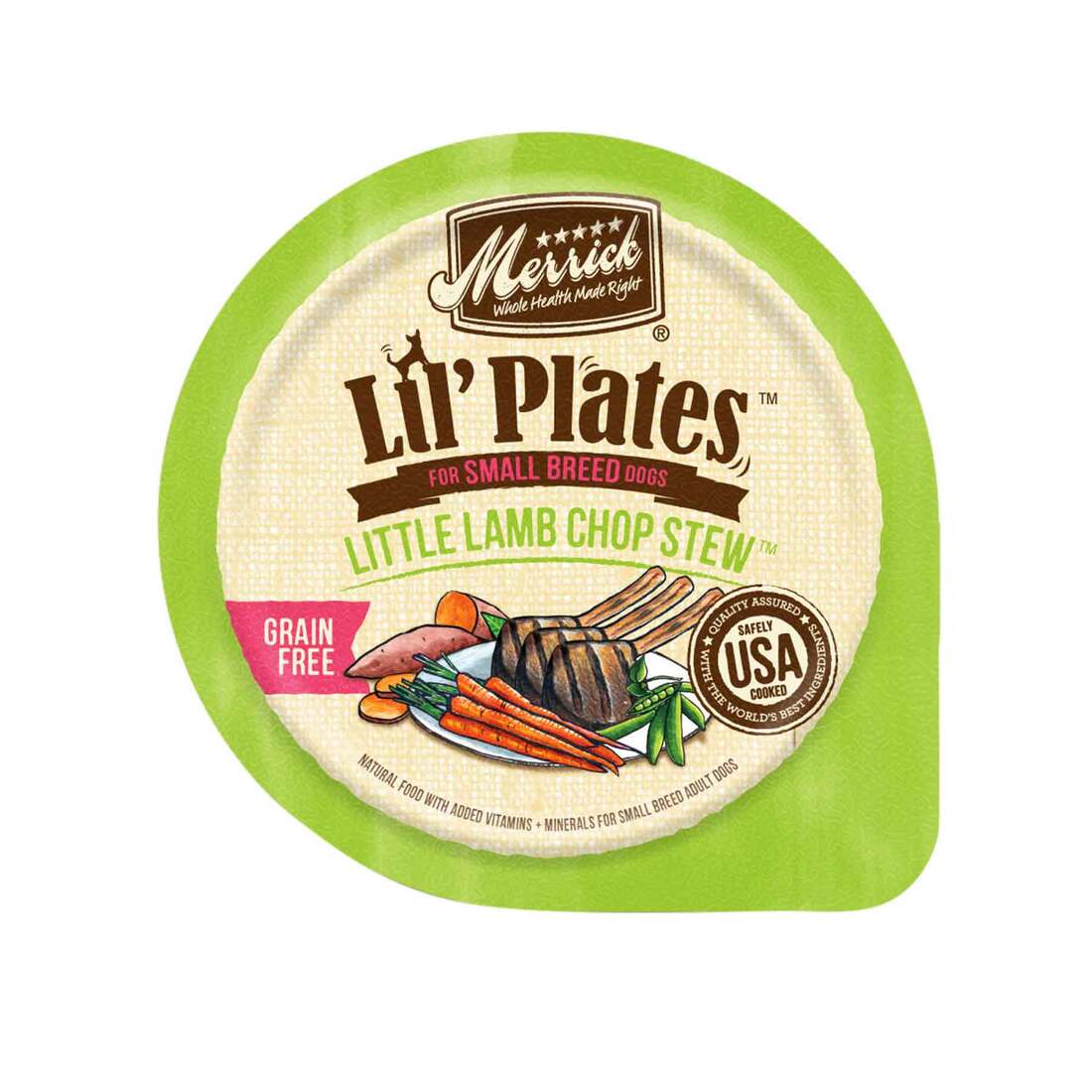 Merrick Lil’ Plates Grain Free And Gluten Free Natural Wet Dog Food For Small Dogs, Soft Little Lamb