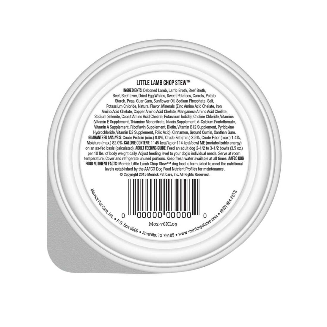 Merrick Lil’ Plates Grain Free And Gluten Free Natural Wet Dog Food For Small Dogs, Soft Little Lamb