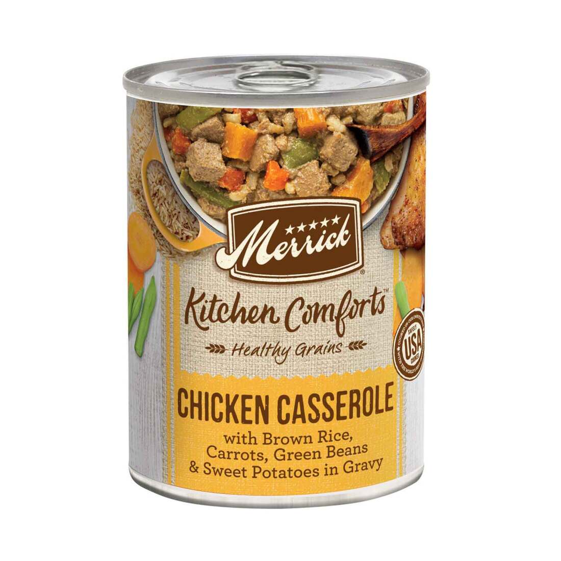 Merrick Kitchen Comforts Healthy And Natural Canned Adult Dog Food With Gravy, Chicken Casserole Wit
