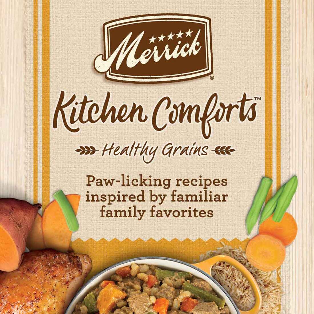 Merrick Kitchen Comforts Healthy And Natural Canned Adult Dog Food With Gravy, Chicken Casserole Wit