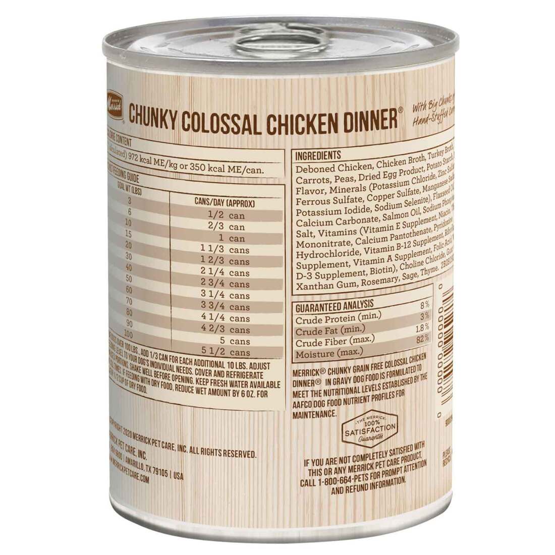Merrick Chunky Grain Free Premium And Wholesome Canned Dog Food, Real Meat Colossal Chicken Dinner I