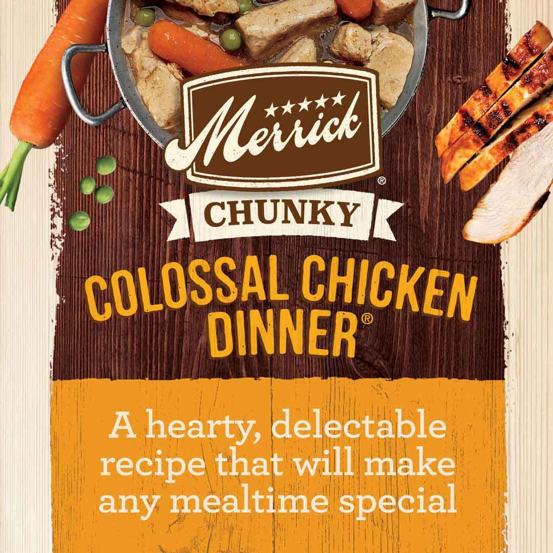 Merrick Chunky Grain Free Premium And Wholesome Canned Dog Food, Real Meat Colossal Chicken Dinner I