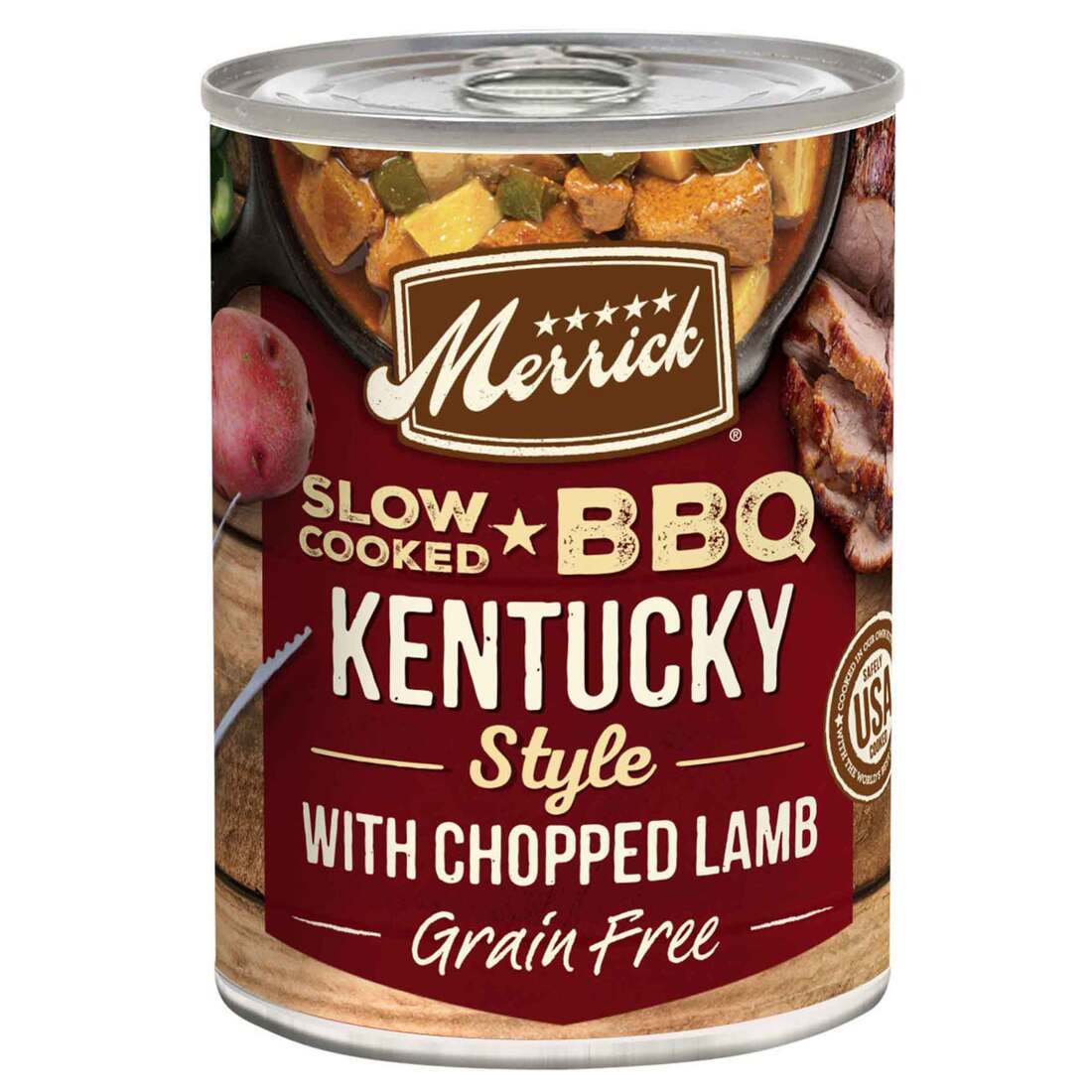 Merrick Slow-Cooked BBQ Premium And Healthy Real Meat Grain Free Canned Dog Food, Kentucky Style Wit