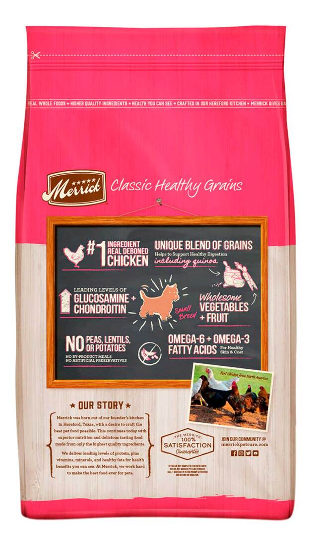 Merrick Classic Healthy Grains Dry Dog Food Small Breed Recipe - 12 Pound Bag