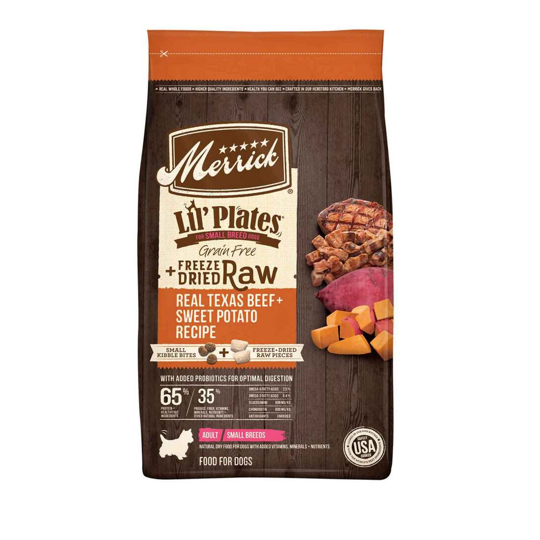 Merrick Lil' Plates Small Breed Dog Food, Grain Free Real Texas Beef and  Sweet Potato with Raw Bites | Pet Supplies Plus
