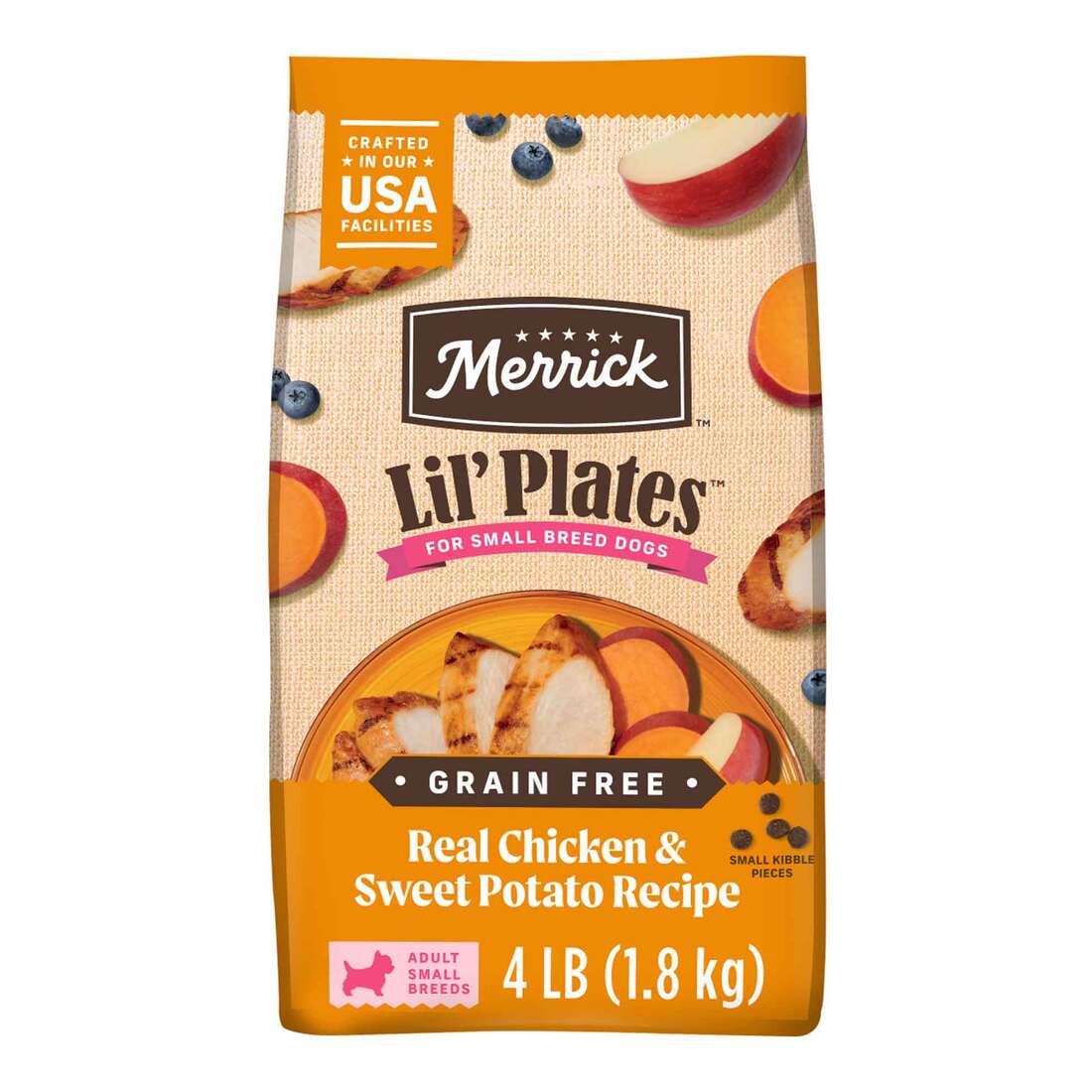 Merrick Lil’ Plates Premium Grain Free Dry Dog Food For Small Dogs, Real Chicken And Sweet Potato Ki