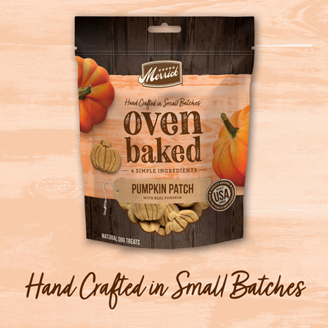 Merrick Oven Baked Dog Treats - Pumpkin Patch with Real Pumpkin - 11 Ounce Bag
